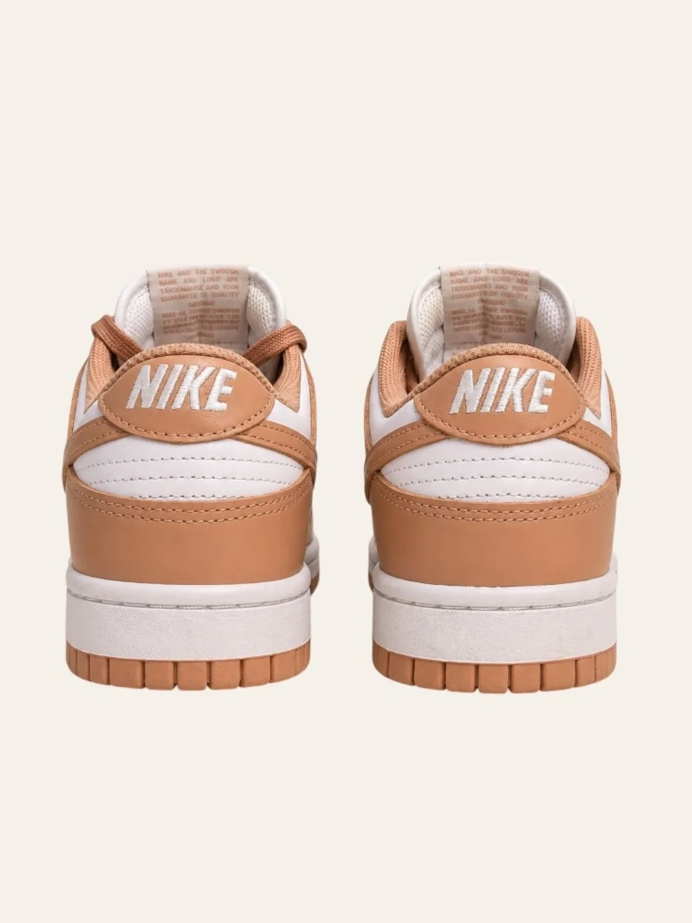Nike Dunk Low Sneakers Leather White Rose Whisper Blush Pink Women’s Size 7.5